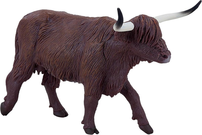 MOJO Highland Cow Realistic Farm Animal Hand Painted Toy Figurine - Image 2